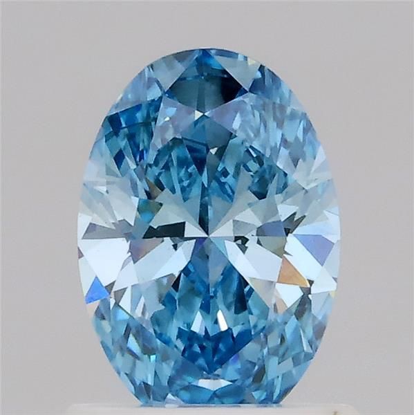0.86 CT Fancy Vivid Blue OVAL