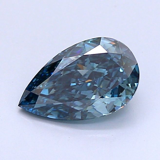 1.09 CT Fancy Intense Green Blue PEAR