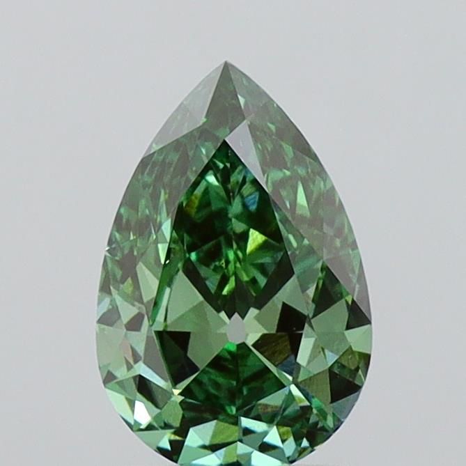 1.09 CT Fancy Vivid Green PEAR