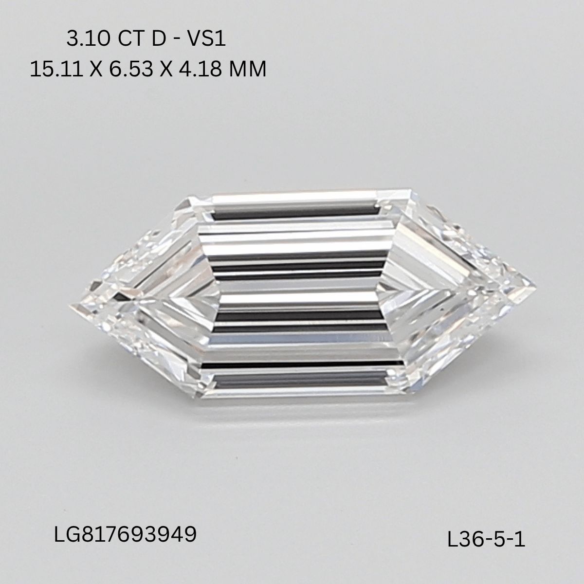 3.1 ct lab-grown Hexagonal Diamond