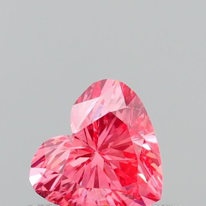 0.38 CT Fancy Vivid Pink HEART