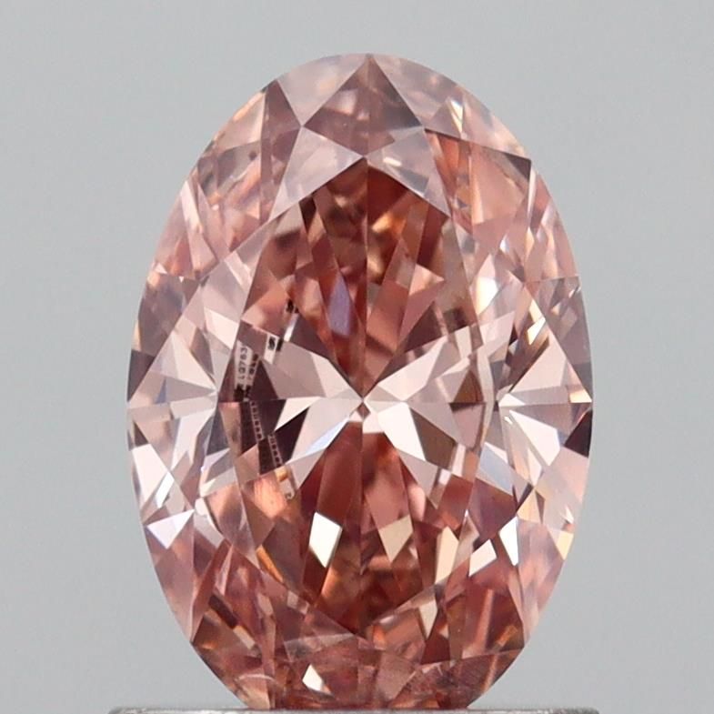 0.97 CT Fancy Intense Brownish Pink OVAL
