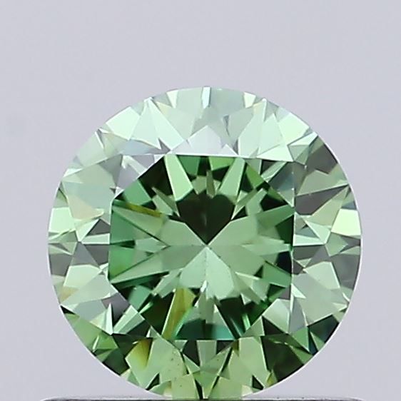 0.69 CT Fancy Vivid Green ROUND