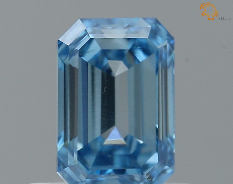 0.7 CT Fancy Intense Blue EMERALD