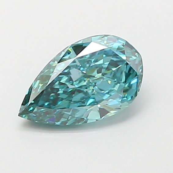 1.05 CT Fancy Vivid Blueish Green PEAR