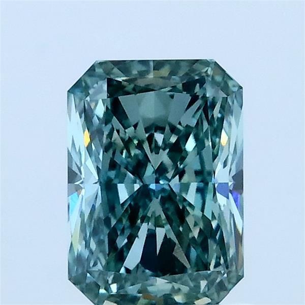 1.07 CT Fancy Vivid Blueish Green RADIANT