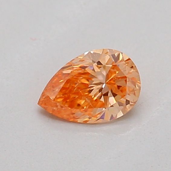 0.18 CT Fancy Vivid Brownish Orange PEAR