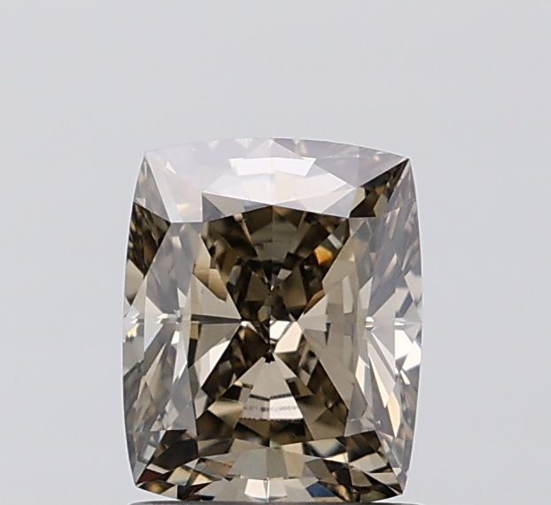 1.06 CT Fancy Light Yellowish Gray CUSHION MODIFIED