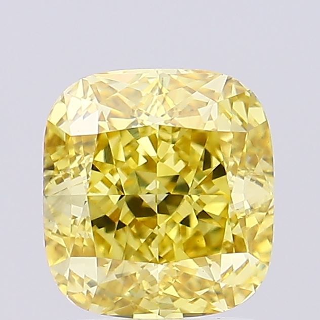 1.68 CT Fancy Intense Yellow CUSHION MODIFIED