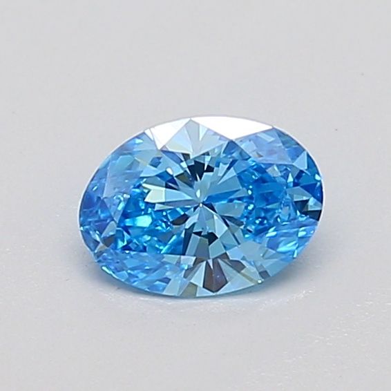 0.38 CT Fancy Vivid Blue OVAL