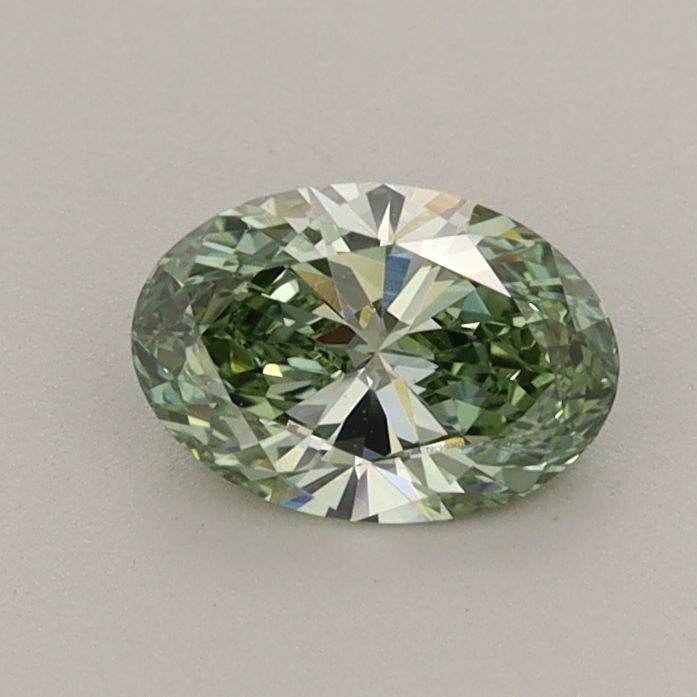 0.57 CT Fancy Vivid Green OVAL