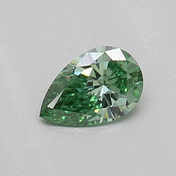 0.14 CT Fancy Vivid Green PEAR