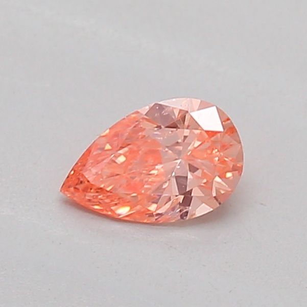 0.18 CT Fancy Vivid Orangey Pink PEAR