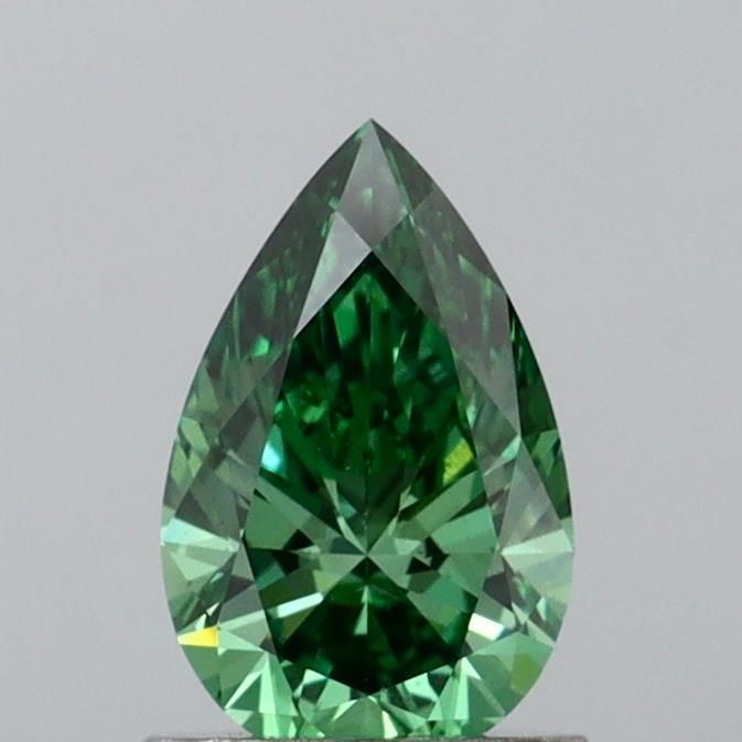 1.0 CT Fancy Vivid Green PEAR