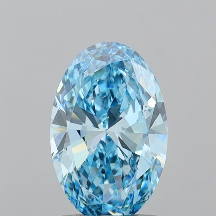 1.41 CT Fancy Vivid Blue OVAL