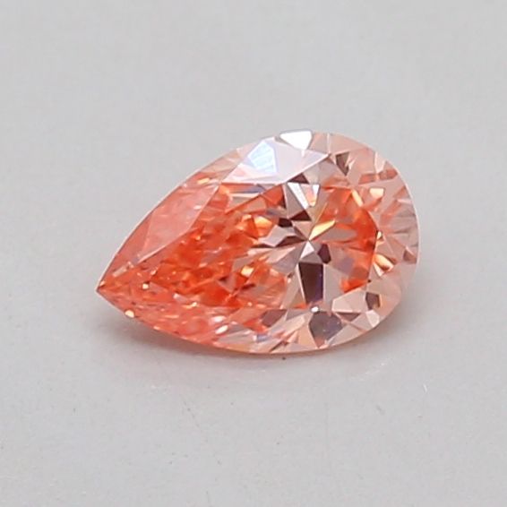 0.18 CT Fancy Intense Orangey Pink PEAR
