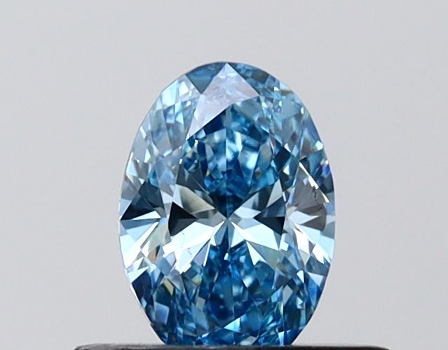 0.52 CT Fancy Vivid Blue OVAL