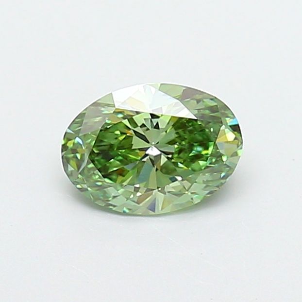 0.68 CT Fancy Vivid Green OVAL