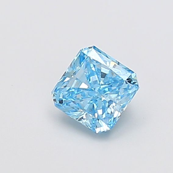 0.77 CT Fancy Vivid Blue SQUARE RADIANT