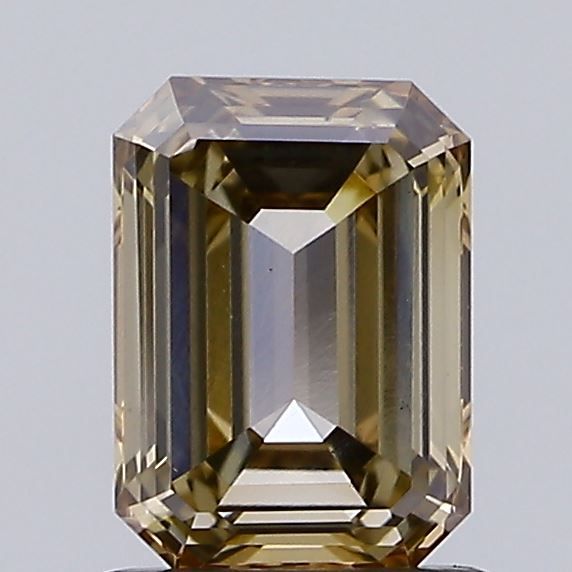 1.06 CT Fancy Light Gray Yellow EMERALD