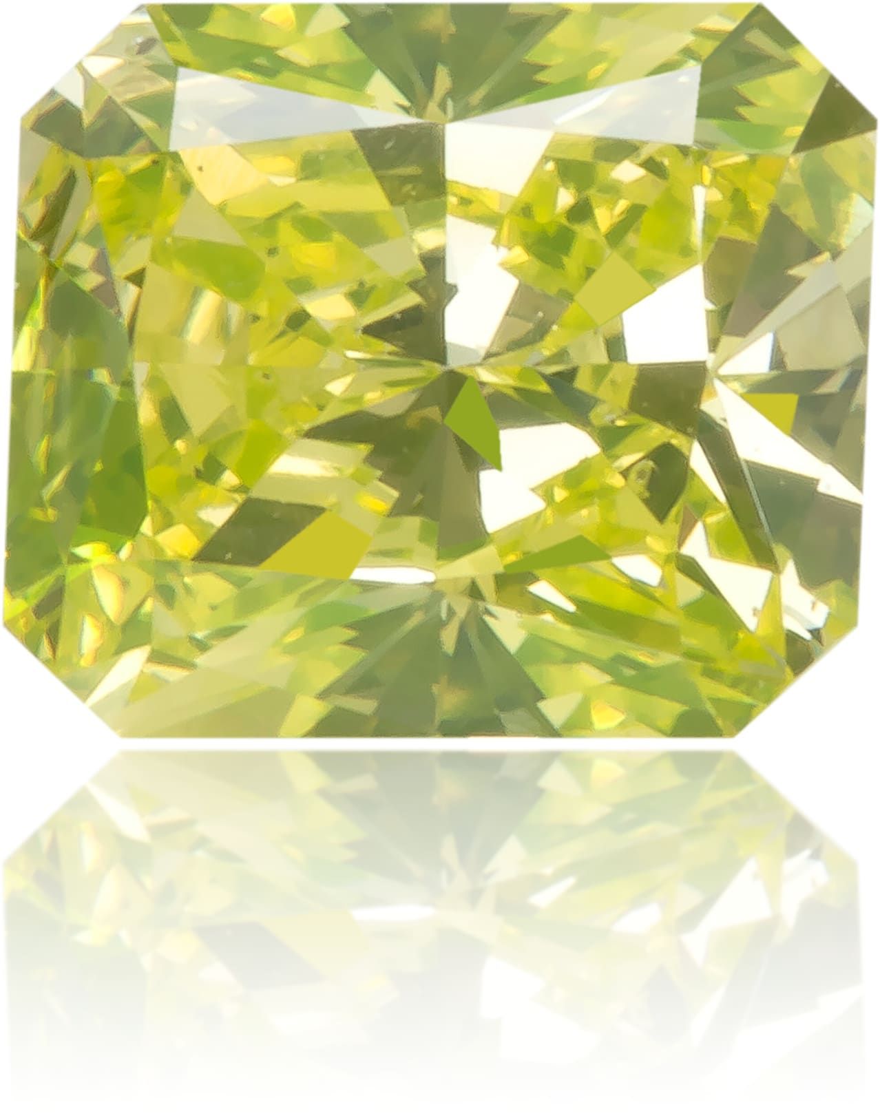 Diament 0.59 ct Fancy Intense Greenish Yellow/SI1