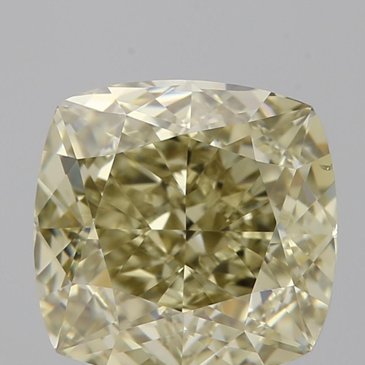 Diament 1.51 ct Fancy Dark Brown Greenish Yellow/VS2