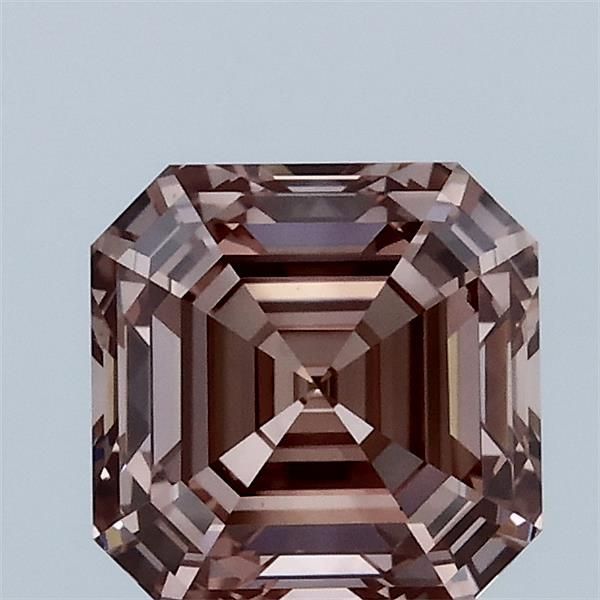 1.57 CT Fancy Intense Brownish Pink ASSCHER