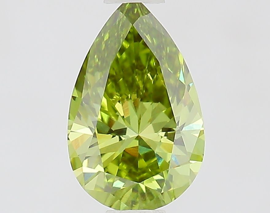 0.81 CT Fancy Vivid Green PEAR