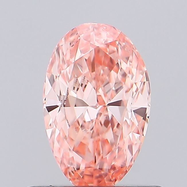 0.62 CT Fancy Vivid Orangey Pink OVAL