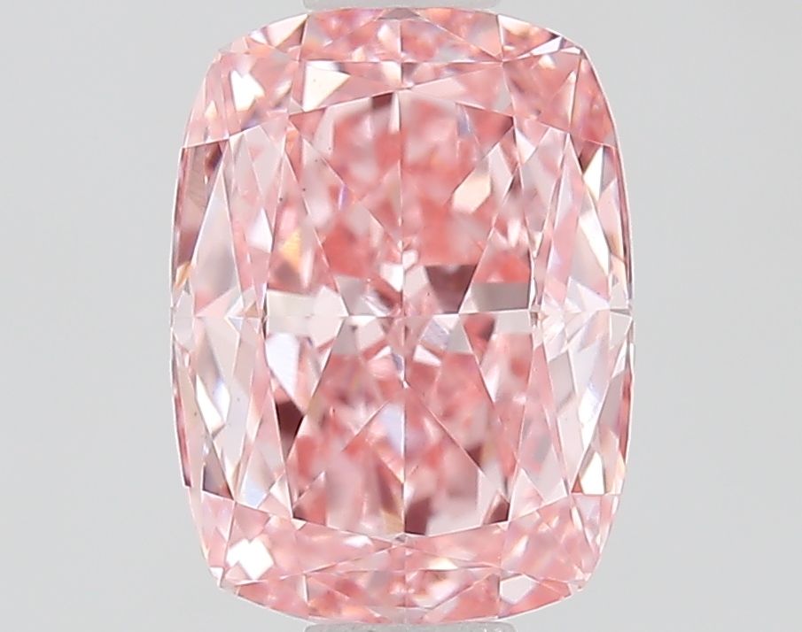 1.02 CT Fancy Vivid Pink CUSHION MODIFIED