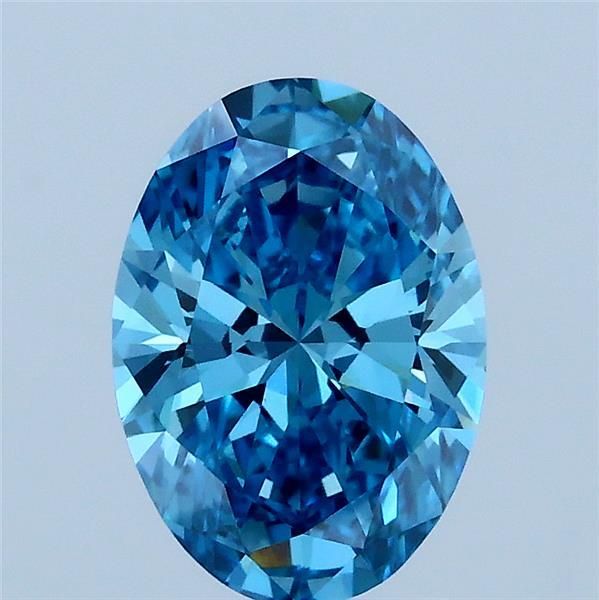 1.51 CT Fancy Vivid Blue OVAL