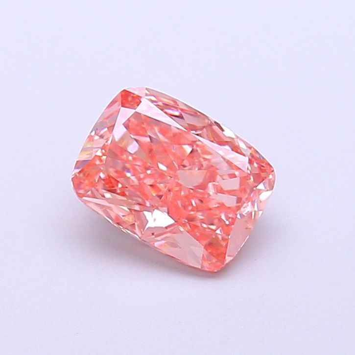 1.09 CT Fancy Vivid Orangey Pink CUSHION MODIFIED