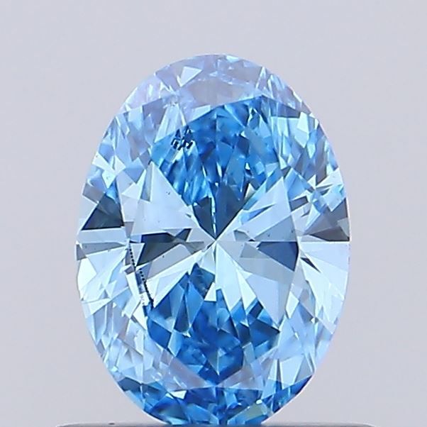 0.54 CT Fancy Vivid Blue OVAL