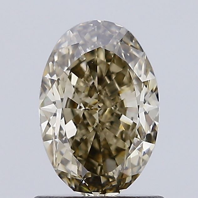 1.01 CT Fancy Light Gray Yellow OVAL