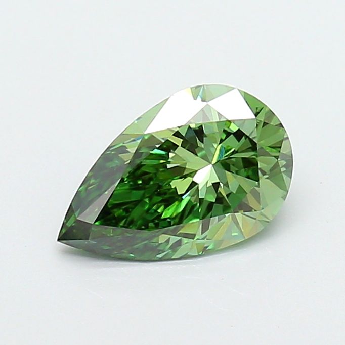 1.09 CT Fancy Vivid Green PEAR