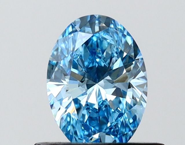 0.72 CT Fancy Vivid Blue OVAL