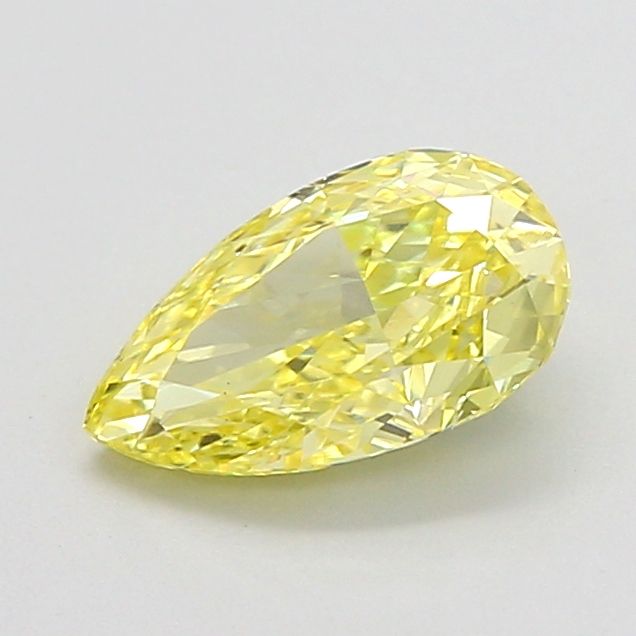 0.91 CT Fancy Intense Yellow PEAR