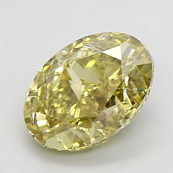 1.26 CT Fancy Light Gray Yellow OVAL
