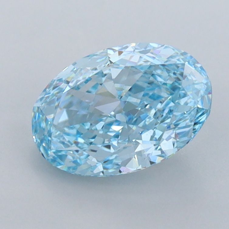 1.58 CT Fancy Vivid Blue OVAL
