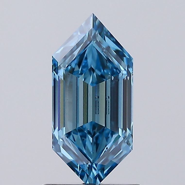 1.02 CT Fancy Vivid Blue HEXAGONAL