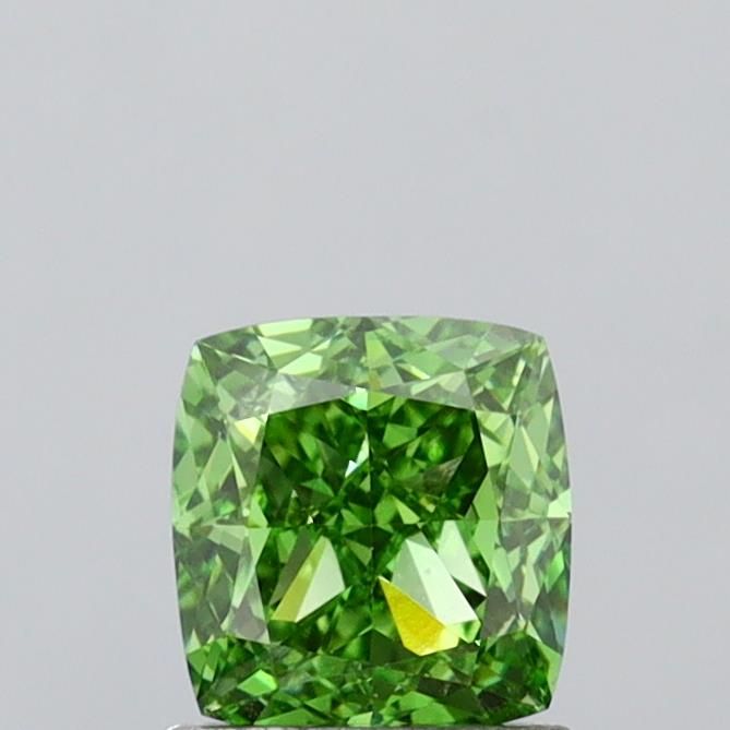 1.42 CT Fancy Vivid Green CUSHION MODIFIED