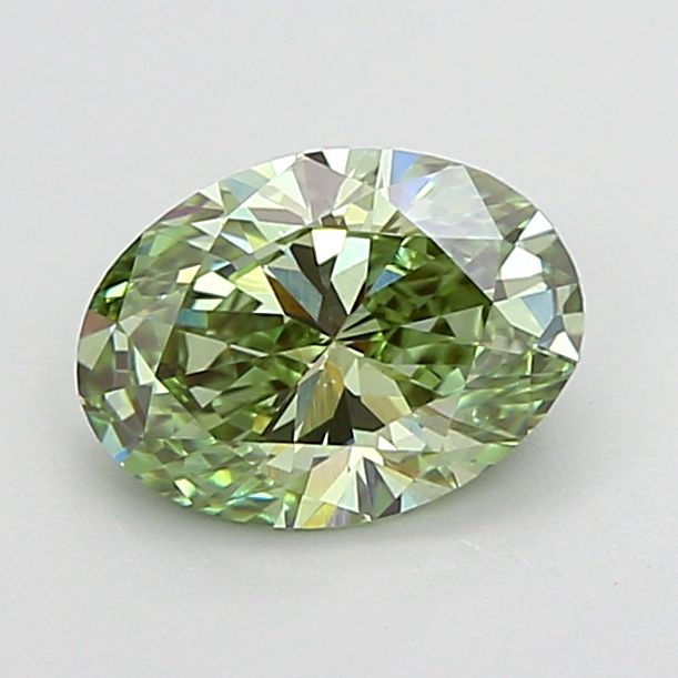 0.95 CT Fancy Vivid Green OVAL