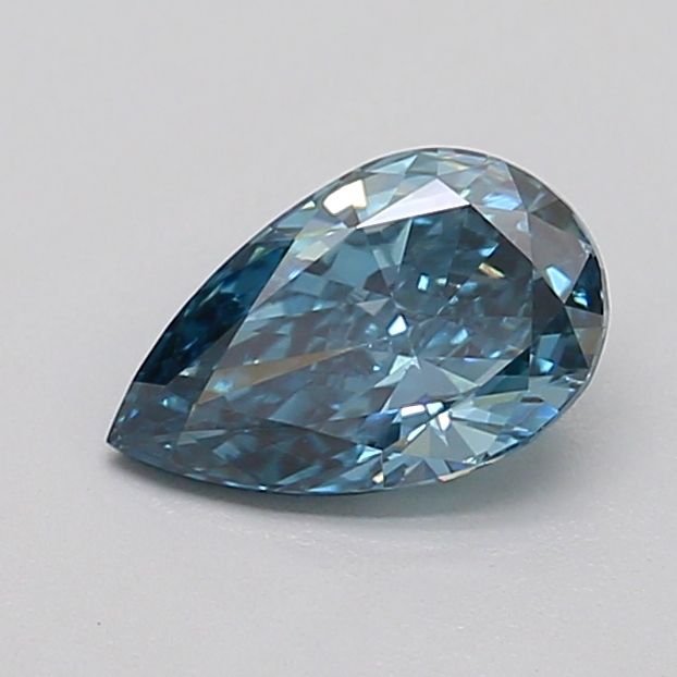 0.78 CT Fancy Vivid Greenish Blue PEAR