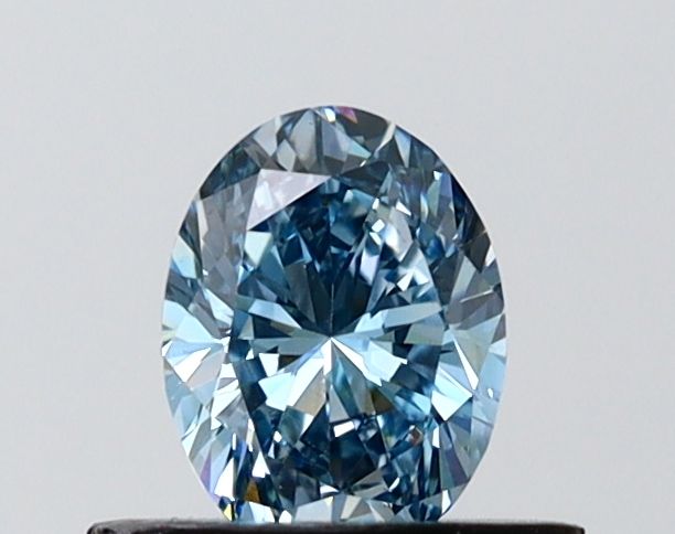 0.52 CT Fancy Vivid Blue OVAL