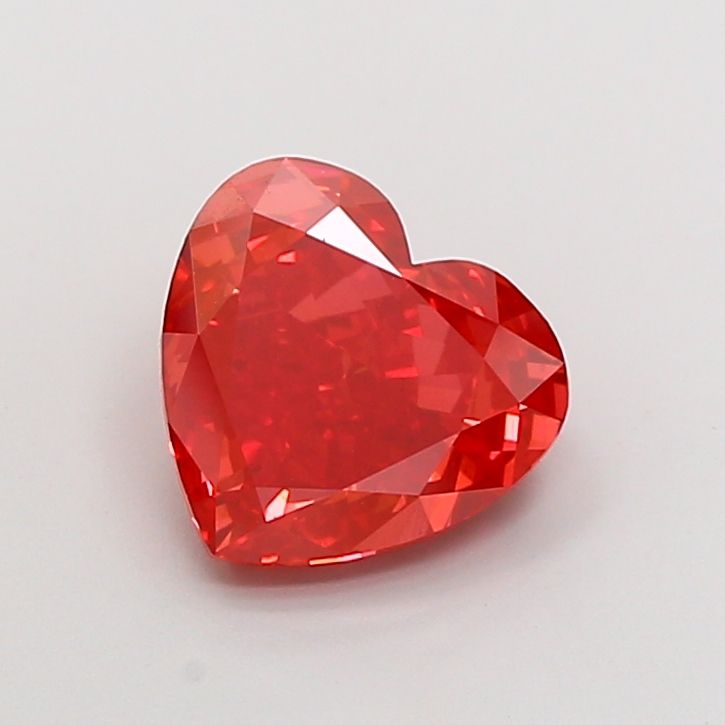 3.03 carat fancy vivid  red VVS2 EX Cut IGI heart diamond