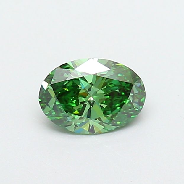 0.56 CT Fancy Vivid Green OVAL