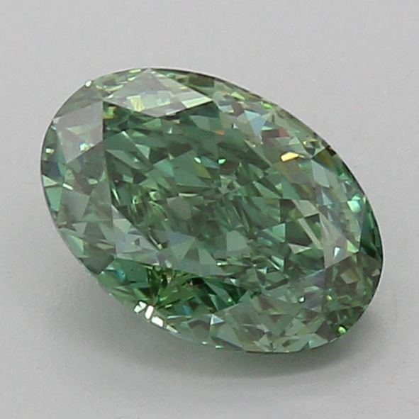 1.69 CT Fancy Vivid Green OVAL