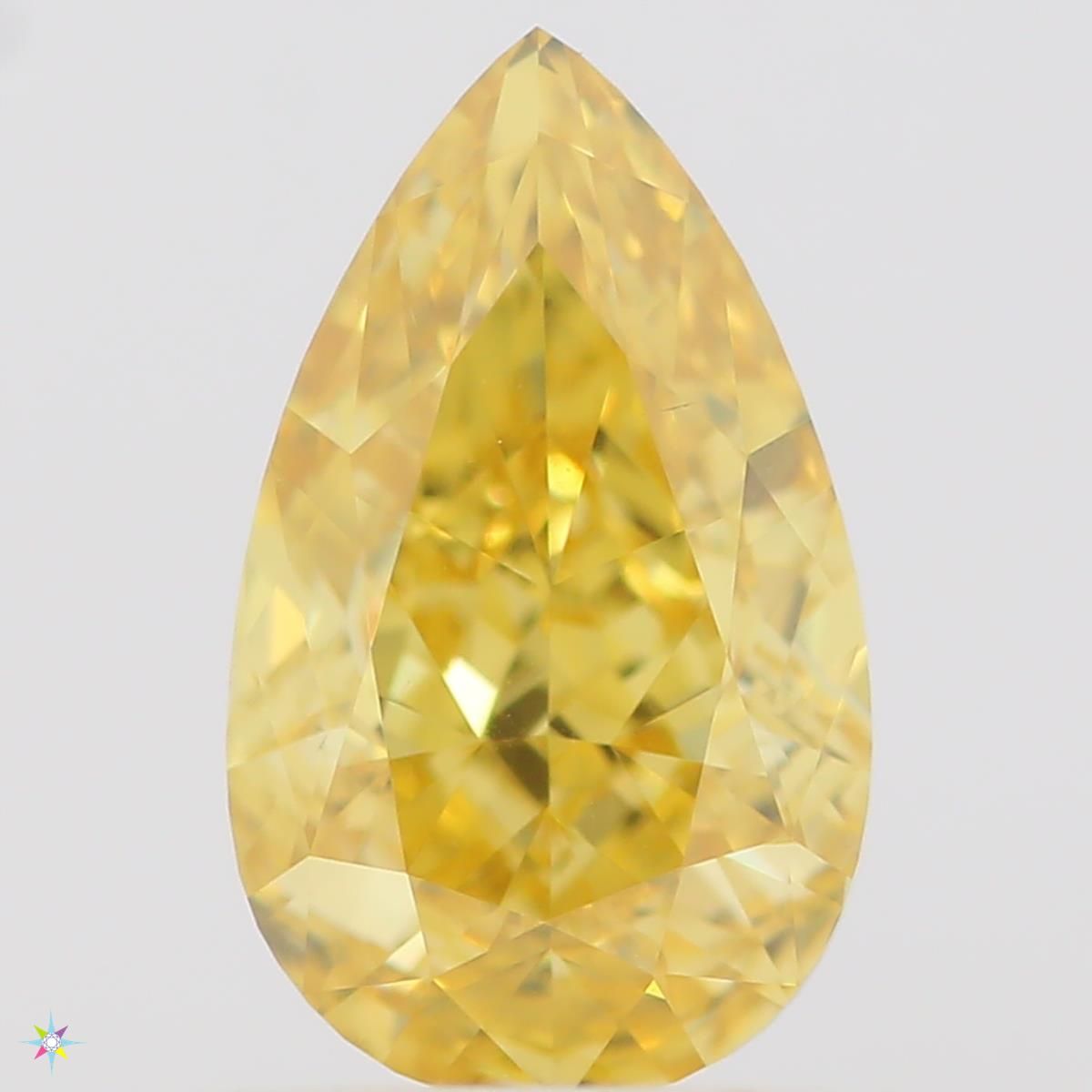 Diament 0.6 ct Fancy Vivid Orangey Yellow/VS2