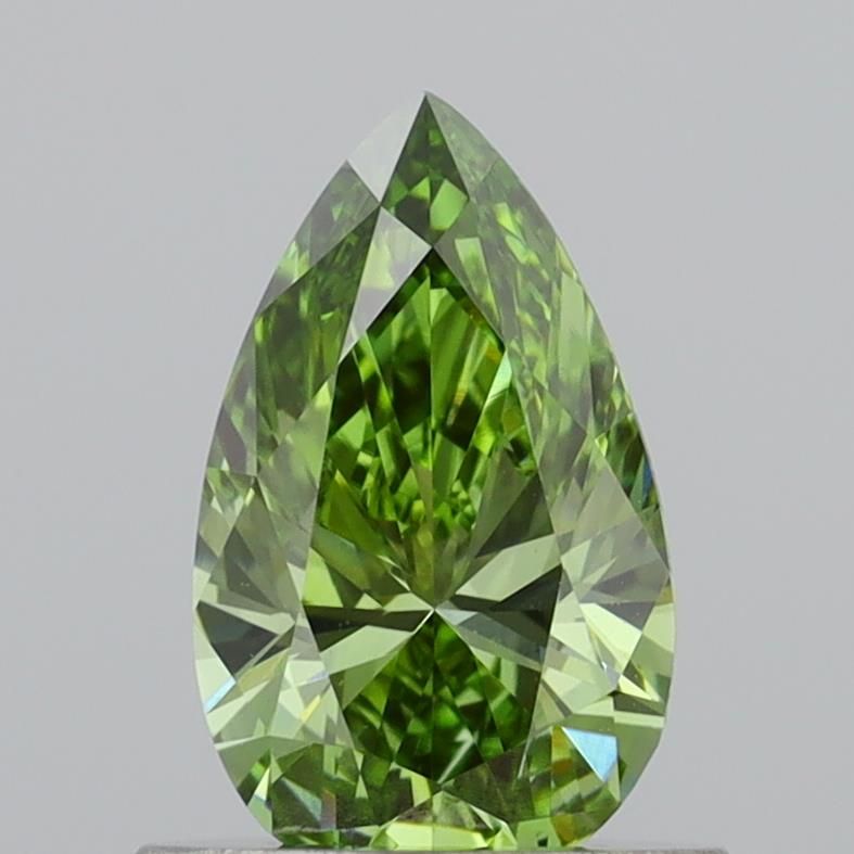 0.69 CT Fancy Vivid Green PEAR