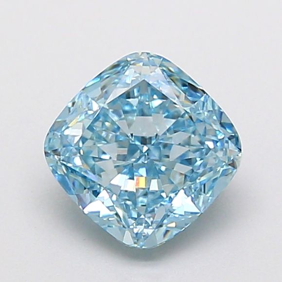 1.09 CT Fancy Vivid Blue CUSHION MODIFIED